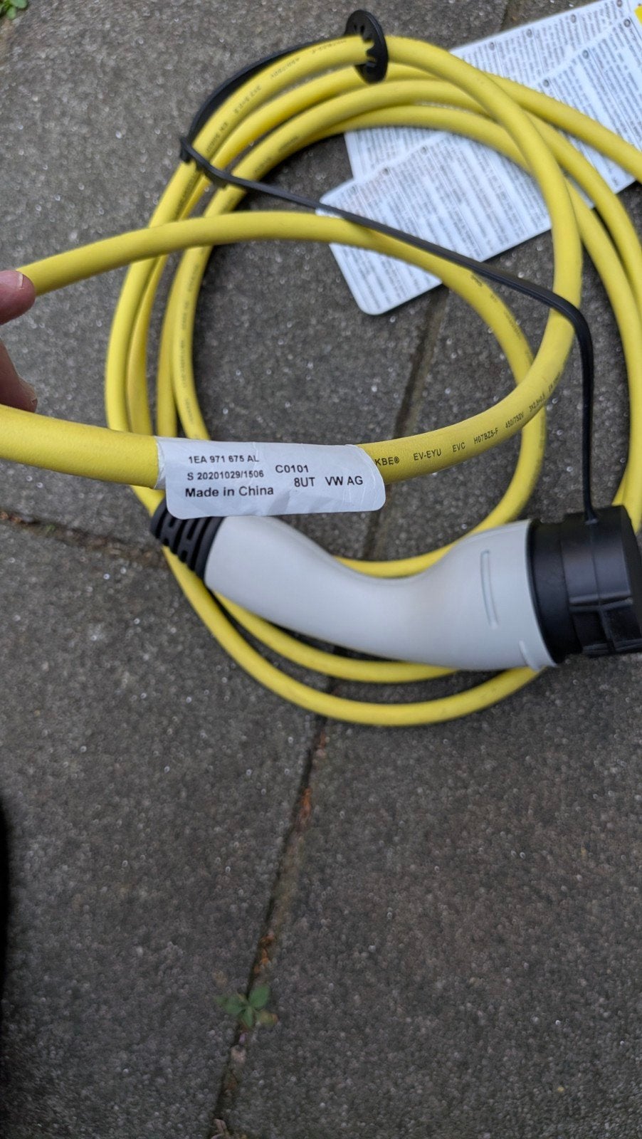 Originele VAG EV Laadkabel 2,4 kW - Type 2, Ophalen of Verzenden, Gebruikt