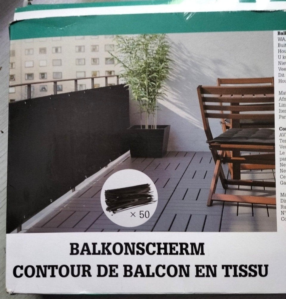 balkonscherm balkon, Tuin en Terras, Kunststof, Nieuw, Ophalen of Verzenden, 200 cm of meer