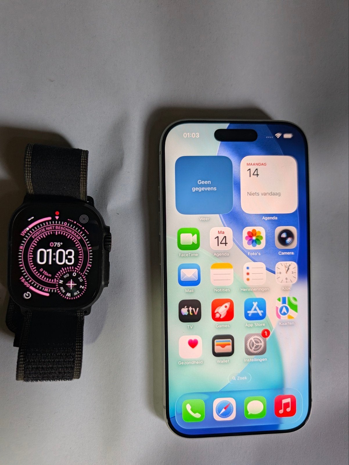 iPhone 17 Pro 256GB & Apple Watch Ultra 3 Titanium, Telecommunicatie, Overige modellen, Zwart, Zo goed als nieuw, Ophalen