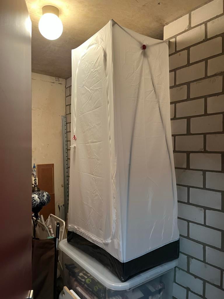 IKEA VUKU Kledingkast wit 74x51x149 cm, Ophalen, Overige materialen, 100 tot 150 cm, 50 tot 100 cm