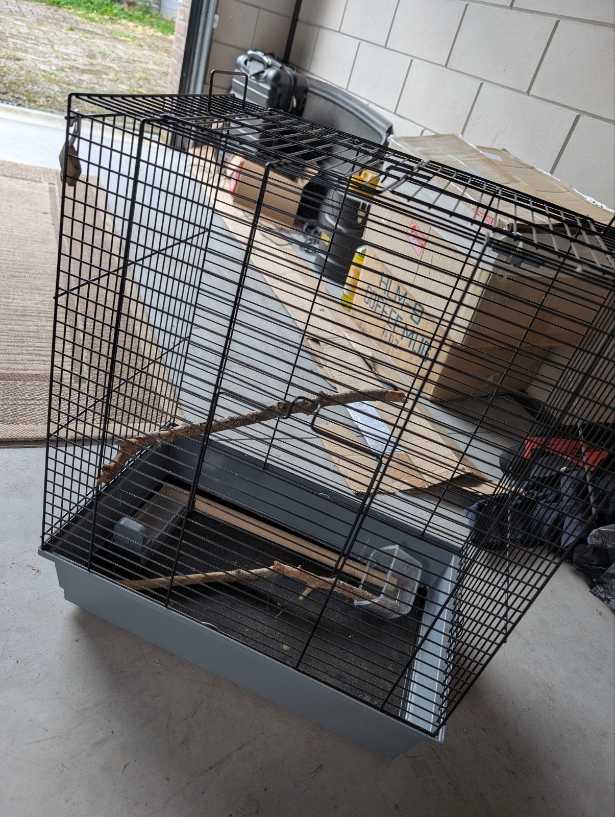 vogelkooi, Ophalen, Gebruikt, Metaal, Vogelkooi