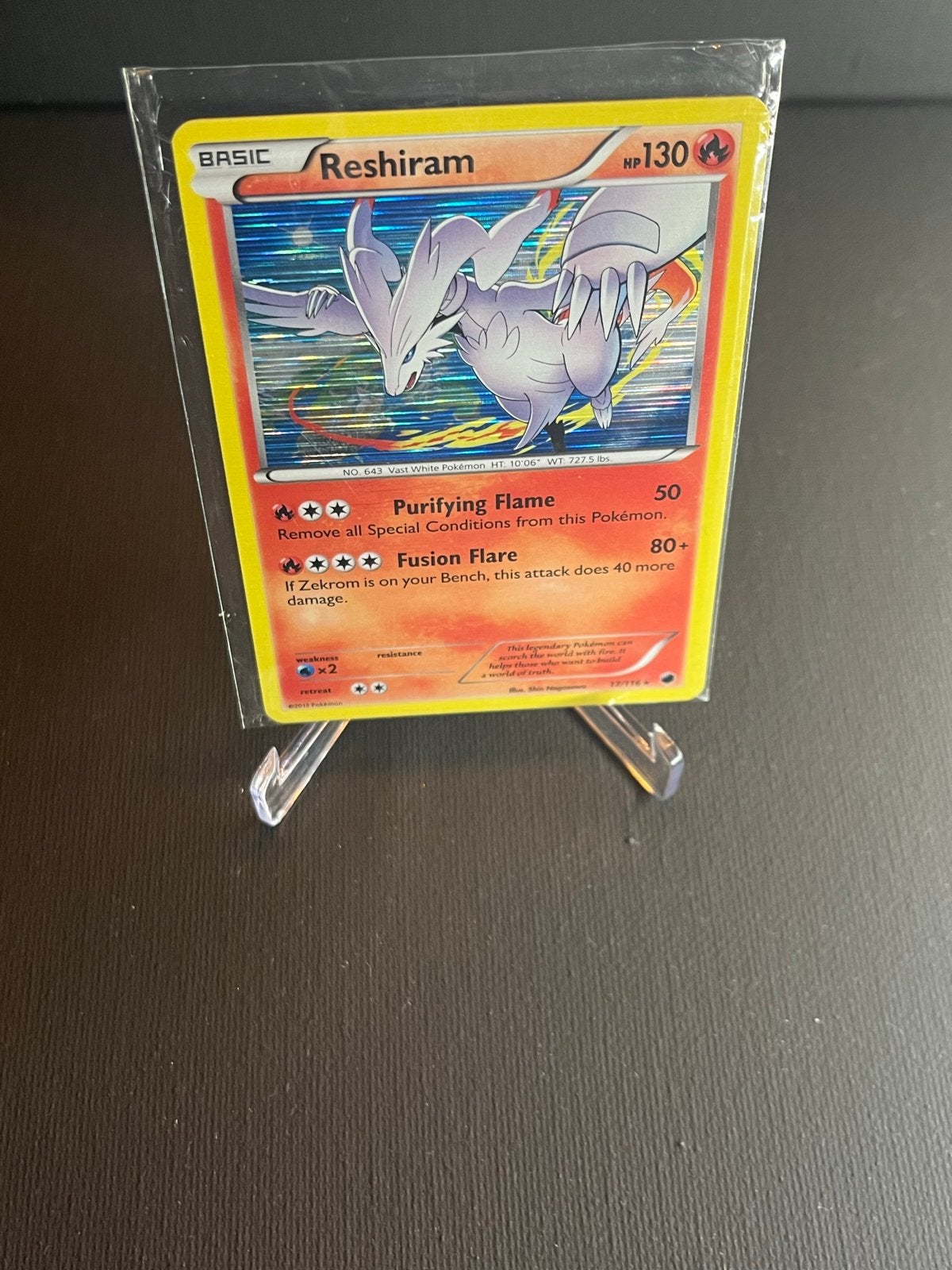 Pokémon Kaart Reshiram Holo 17/116, Hobby en Vrije tijd, Verzamelkaartspellen | Pokémon, Ophalen of Verzenden, Zo goed als nieuw
