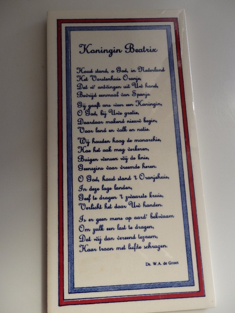 Tegel, Koningin Beatrix, Ophalen of Verzenden, Zo goed als nieuw, Overige typen