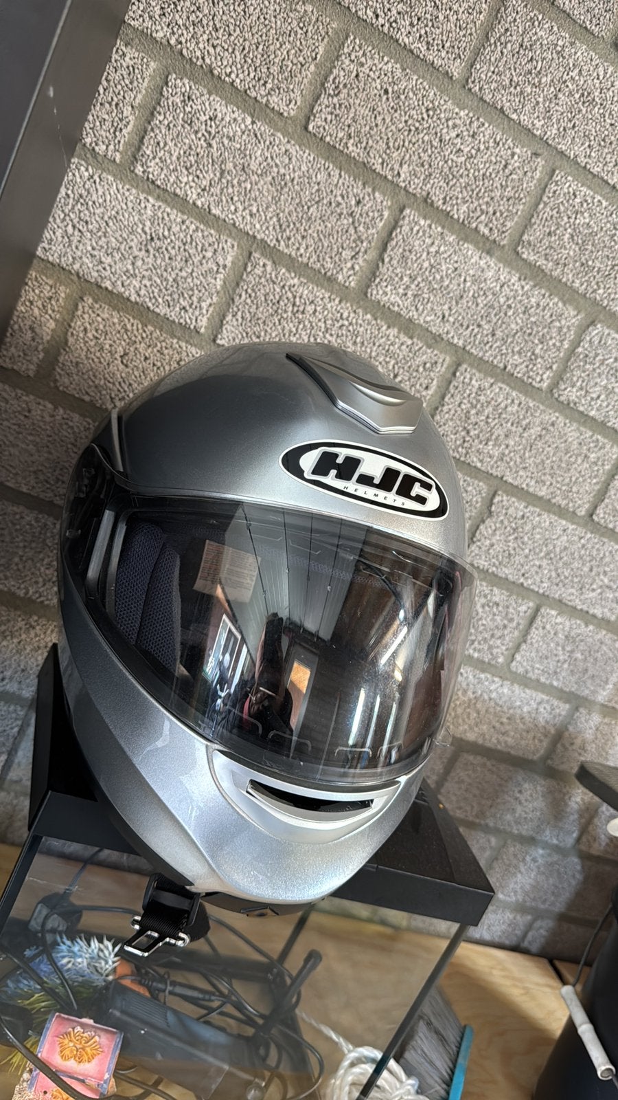 zilverkleurige HJC FS-MAX systeemhelm, Ophalen, HJC, Nieuw zonder kaartje, S