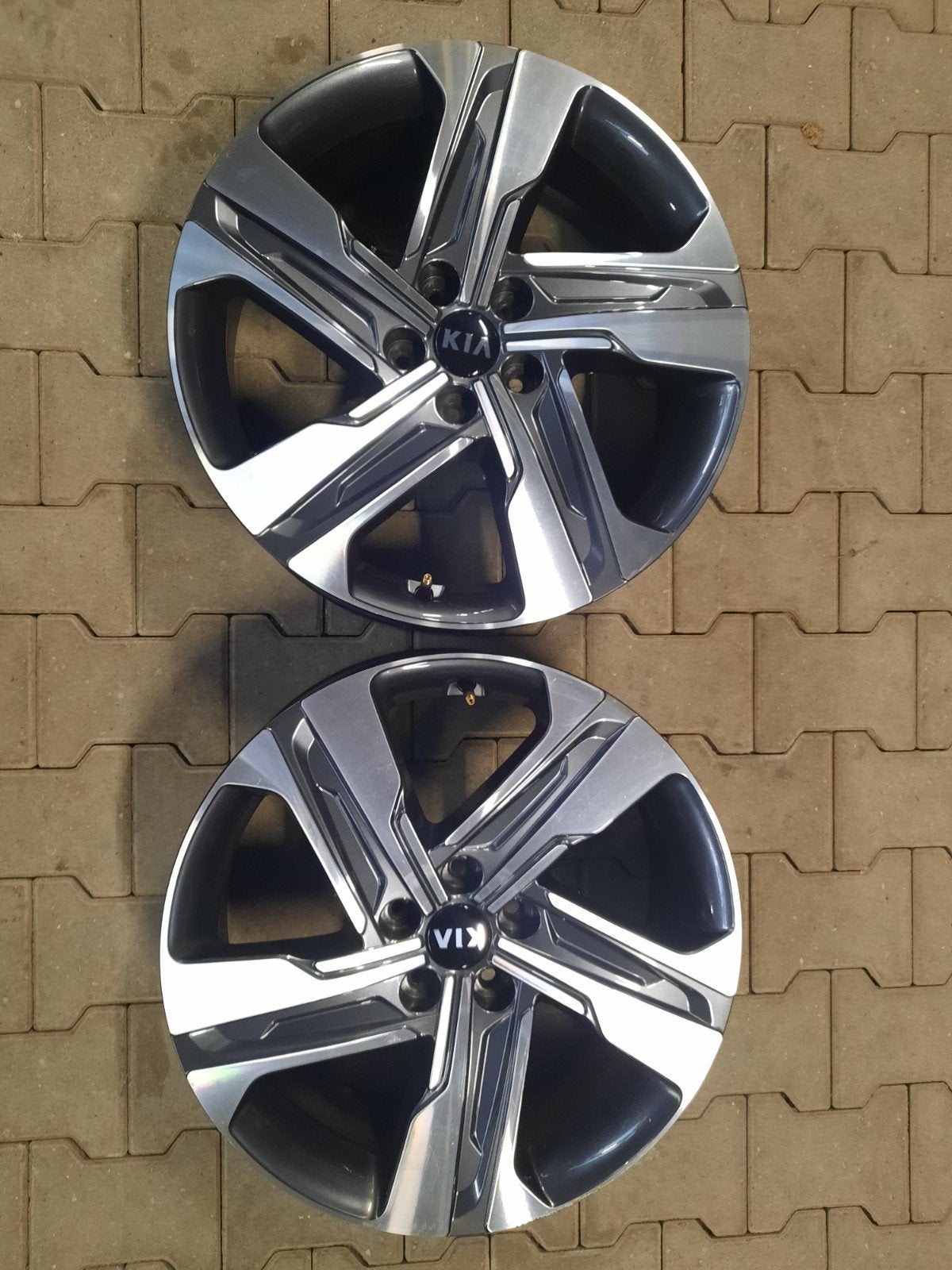 2× 19 inch velgen 5×114.3 OEM KIA SORENTO HYUNDAI SANTA FE, Auto-onderdelen, 19 inch, Gebruikt, Velg(en), Ophalen of Verzenden