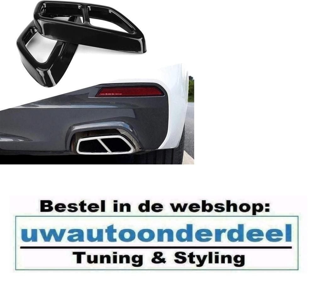 Black Zwart Dubbele Uitlaat Trim tip Voor Bmw G30 G31