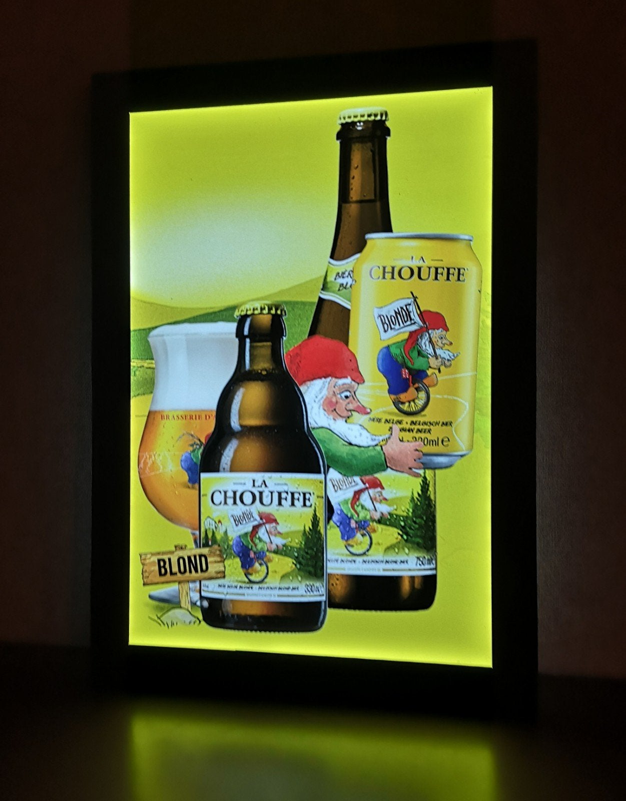Mooie LA CHOUFFE reclame verlichting, Ophalen of Verzenden, Nieuw, Lichtbak of (neon) lamp