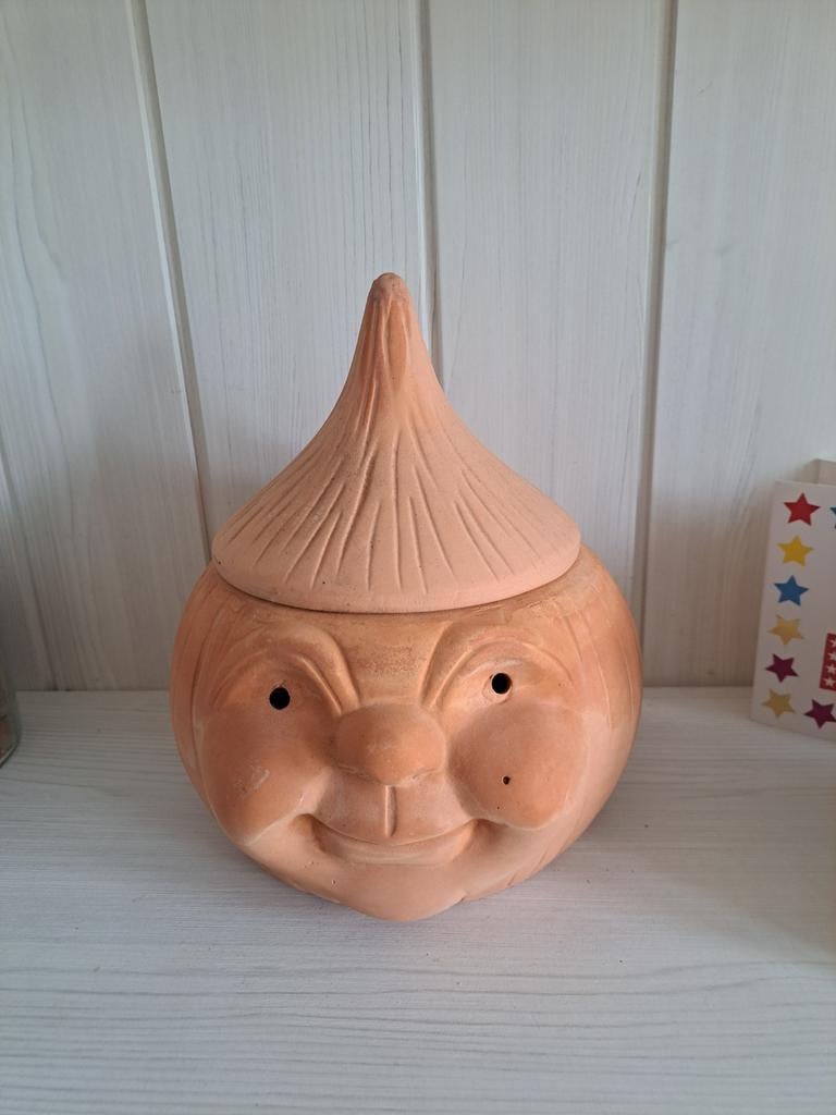 Terracotta knoflook pot, Antiek en Kunst, Ophalen of Verzenden