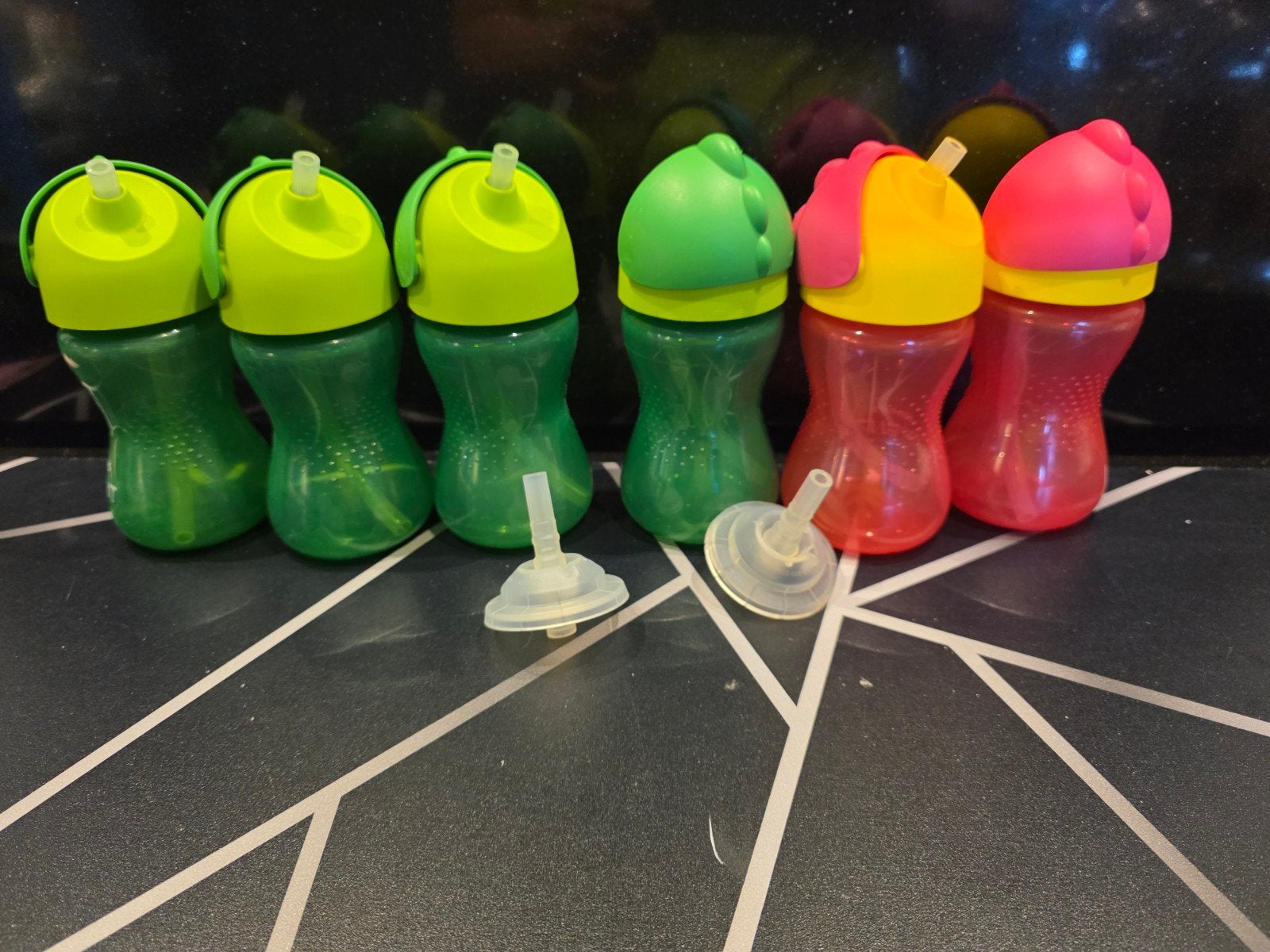 6 avent anti lek rietjes bekers, Ophalen, Gebruikt