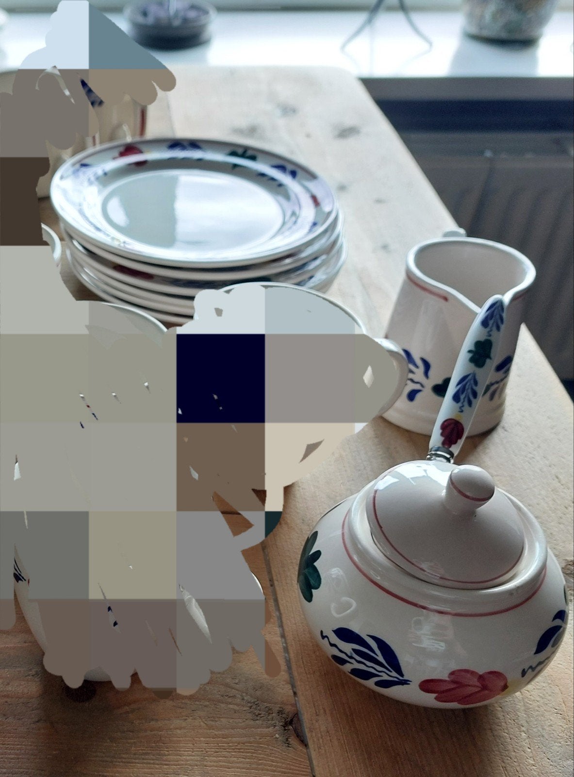 Uitgebreid Boerenbont servies - Diverse onderdelen, Ophalen, Gebruikt, Landelijk/Boerenbont, Aardewerk