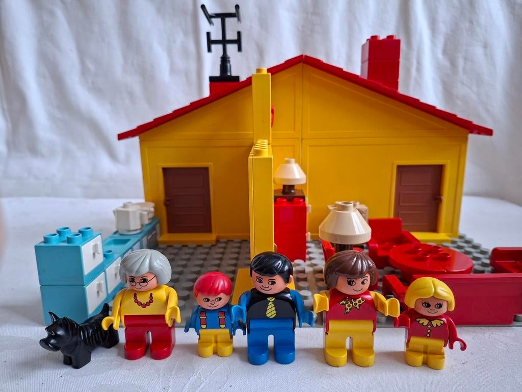 Vintage Duplo 2770 Huis Poppenhuis Compleet op grondplaat, Ophalen of Verzenden, Zo goed als nieuw, Duplo, Complete set