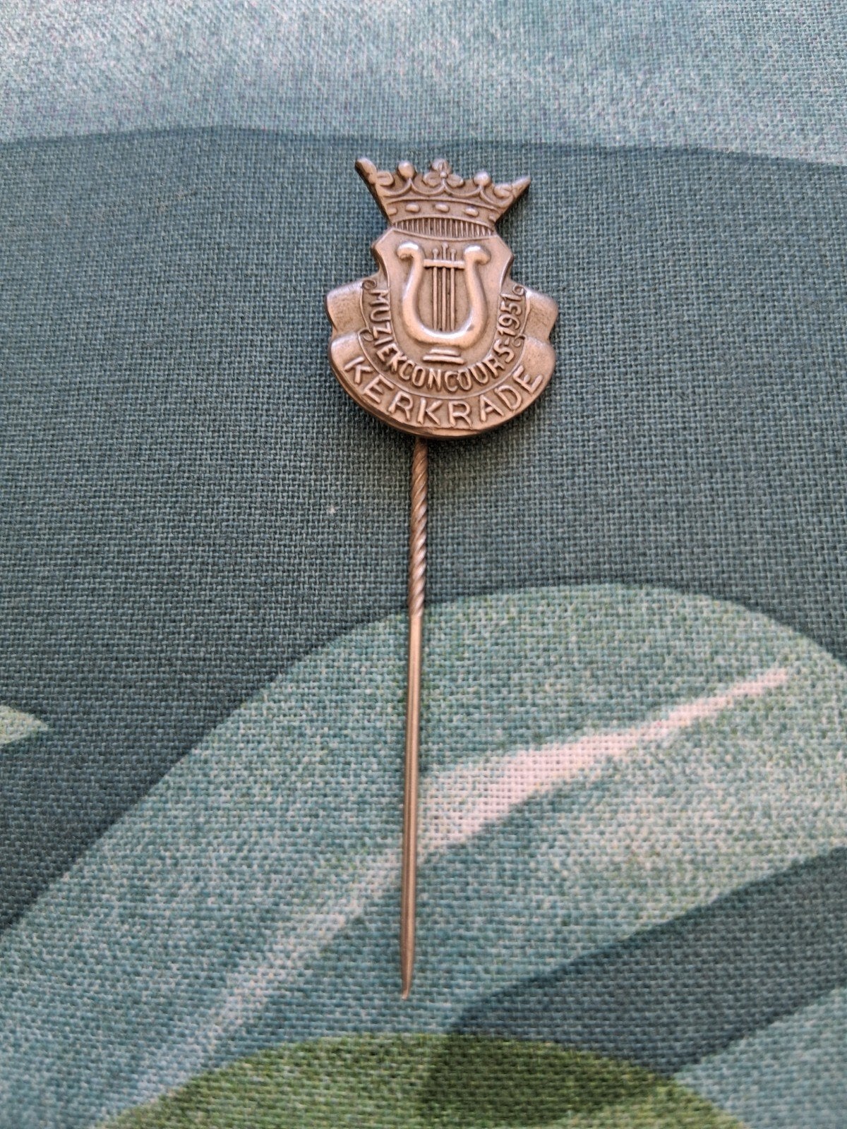 Speldje van eerste WMC in Kerkrade 1951., Ophalen of Verzenden, Gebruikt, Overige onderwerpen