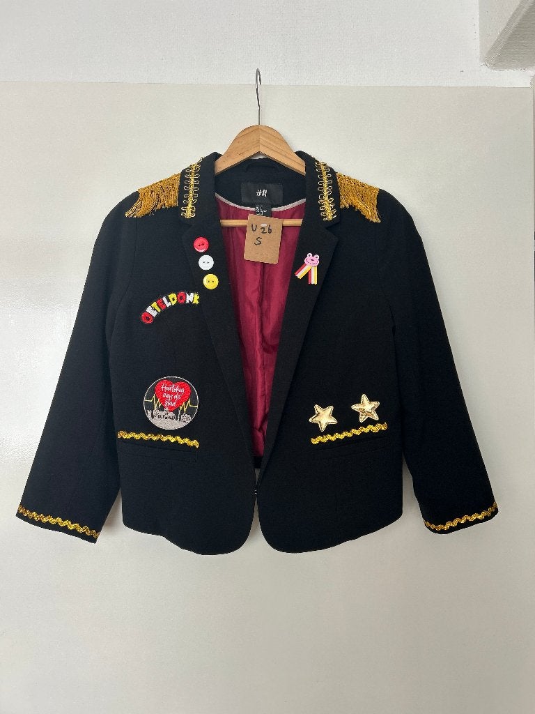 Oeteldonk dames jasje - Maat S, Ophalen of Verzenden, Zo goed als nieuw, Maat 38/40 (M), Carnaval