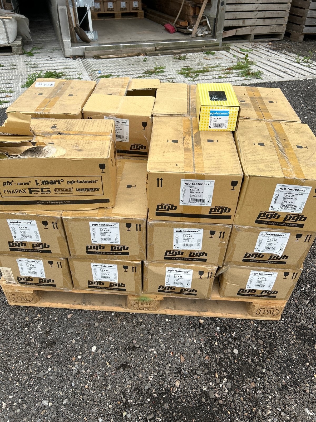Grote partij pgb-fasteners schroeven 5,5 x 45 mm, Ophalen of Verzenden, Nieuw, Minder dan 50 mm, Schroeven
