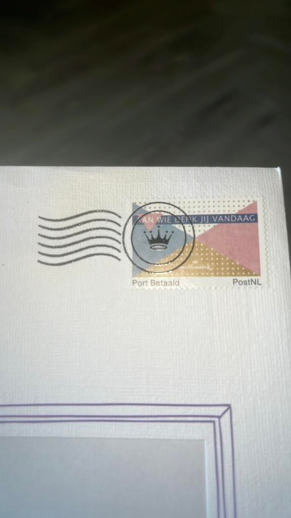 Hallmark postnl postzegel aan wie denk je vandaag? Port, Postzegels en Munten, Ophalen of Verzenden