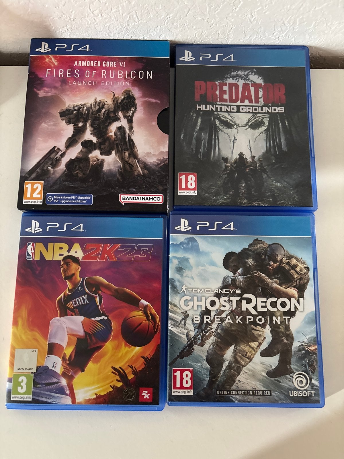 PS4 Games: Armored Core VI, Predator, NBA 2K23, Ghost Recon, Ophalen, Online, Vanaf 18 jaar, Overige genres