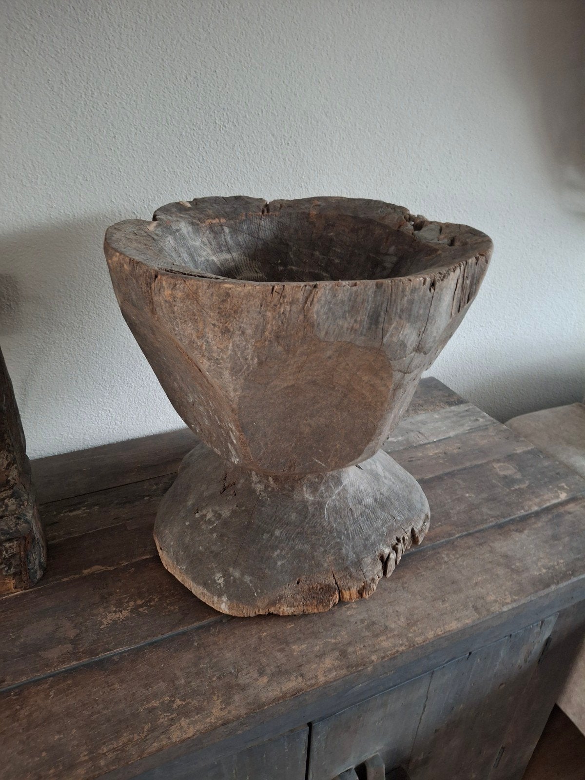 Houten vijzel, Ophalen