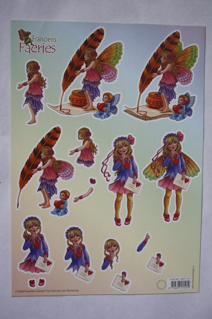 5 stuks Knipvellen Flower Fairies 6906, Ophalen of Verzenden, Nieuw, Fantasie, Knipvel