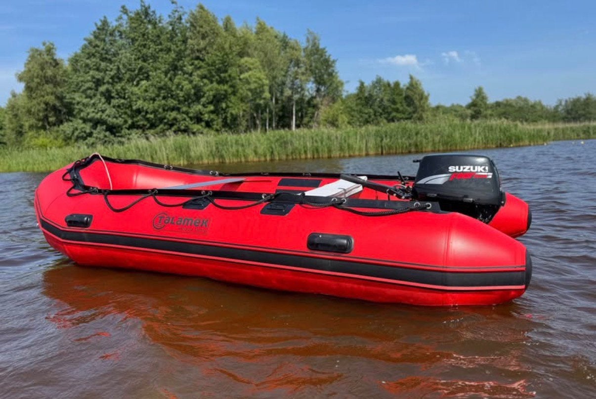 Talamex 3.90 + 15 PK SUZUKI GEHEEL VAARKLAAR INRUIL MOGELIJK, Watersport en Boten, Rubberboten, Zo goed als nieuw, Talamex, Aluminium