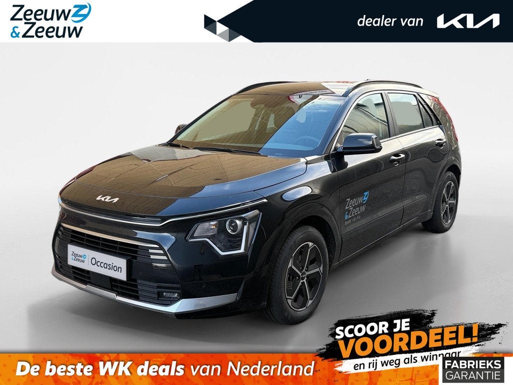 Kia Niro 1.6i Hybrid DynamicLine Fabrieksgarantie t/m 19-11-, Auto's, Kia, Gebruikt, Leder en Stof, Origineel Nederlands, Bedrijf