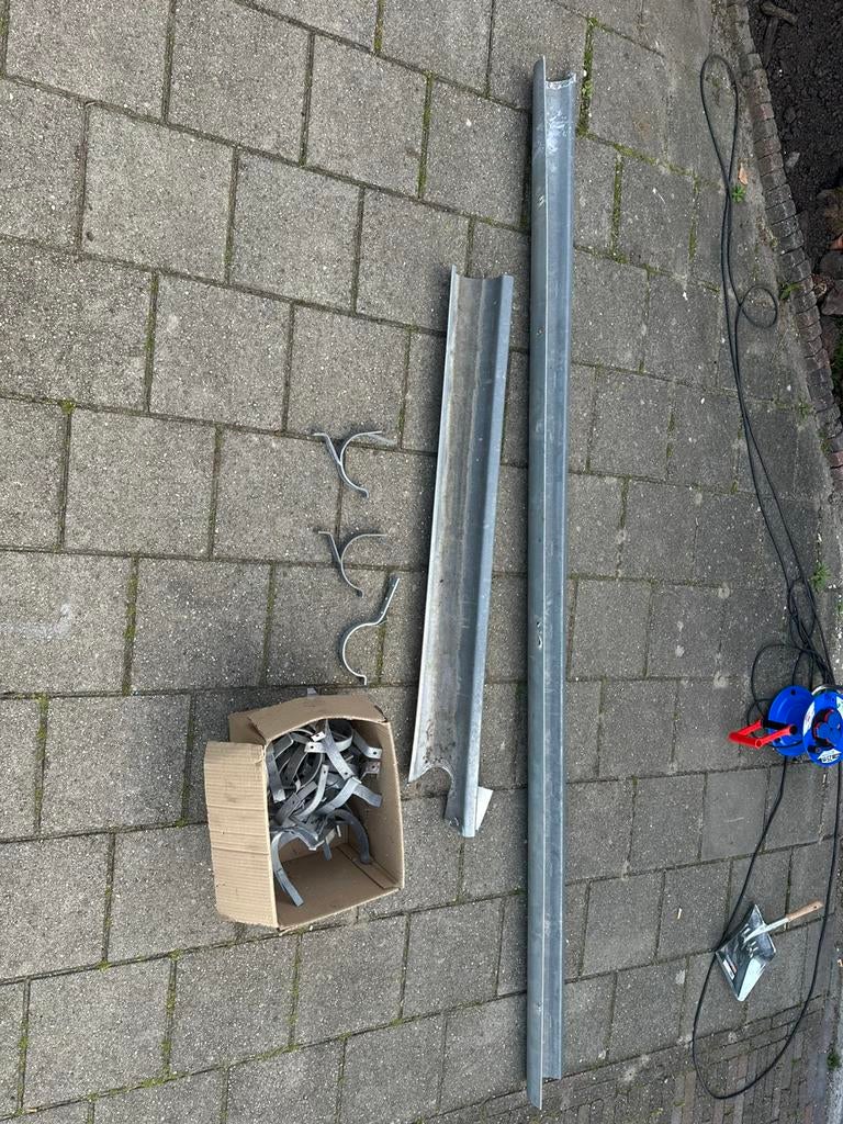 Gootbeugels en zinken goot m30, Ophalen, Zo goed als nieuw, Overige metalen