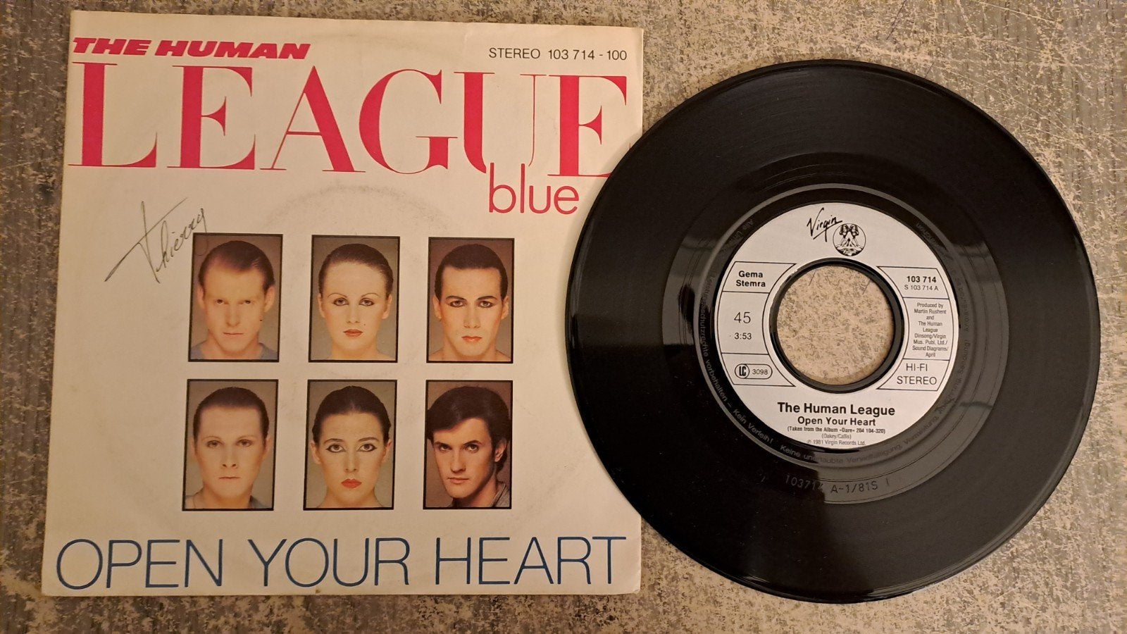 The human league  - open your heart, Gebruikt, 7 inch, Pop, Fotohoes