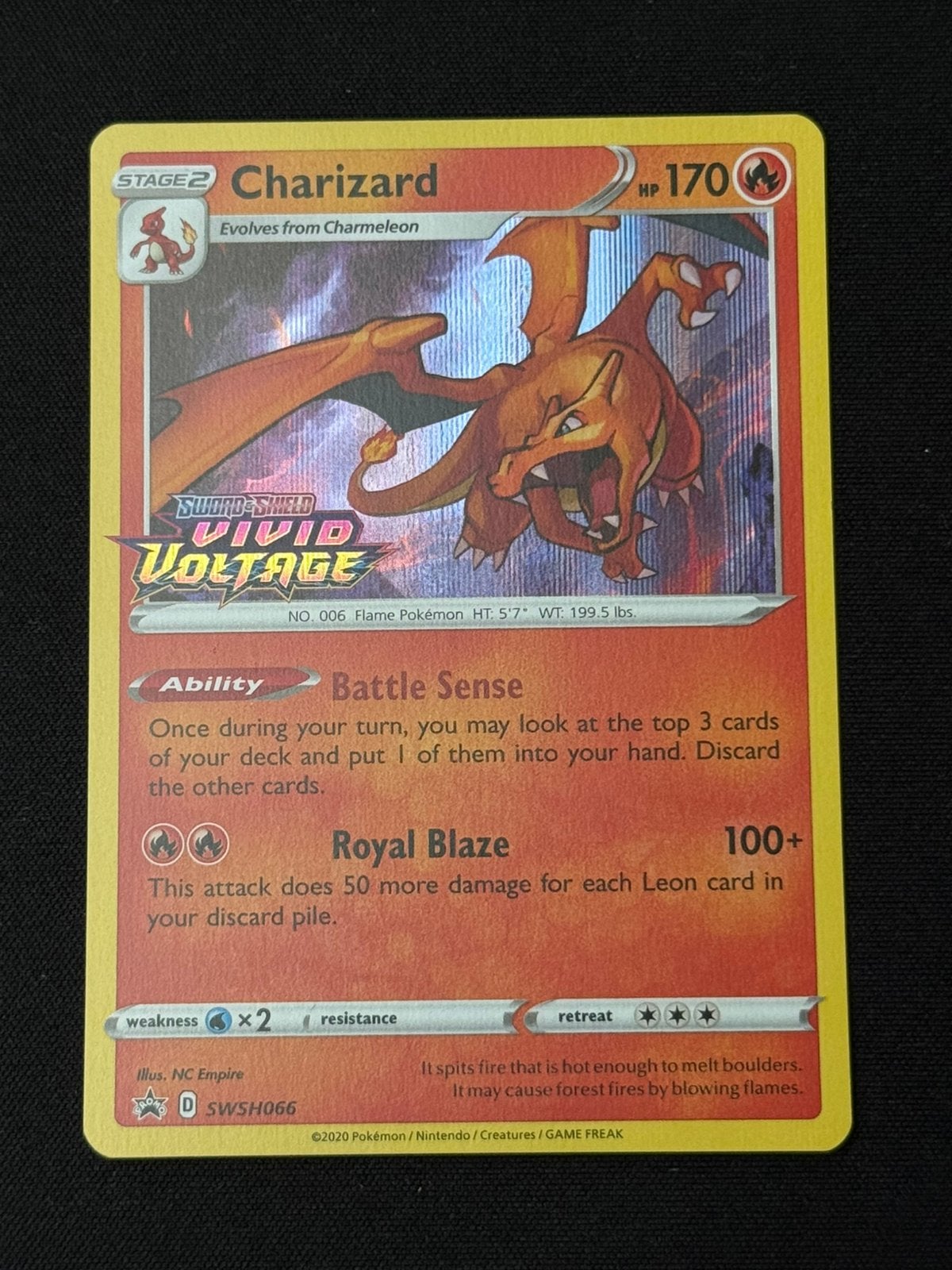 Charizard SWSH066 - Promo, Ophalen of Verzenden, Zo goed als nieuw, Losse kaart