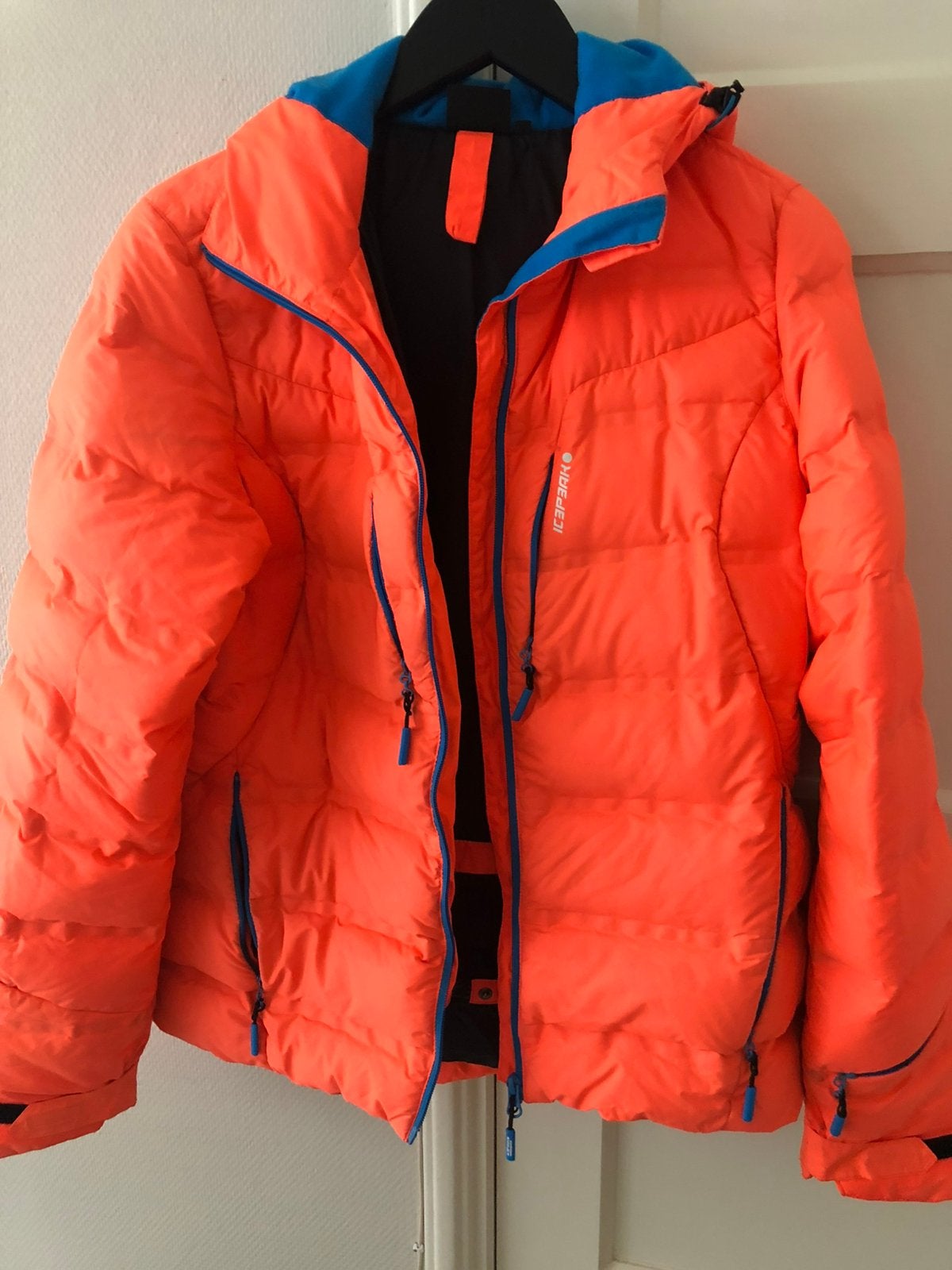 Te koop: ski jas, oranje, maat L, Ophalen of Verzenden, Zo goed als nieuw, Maat 38/40 (M), Oranje