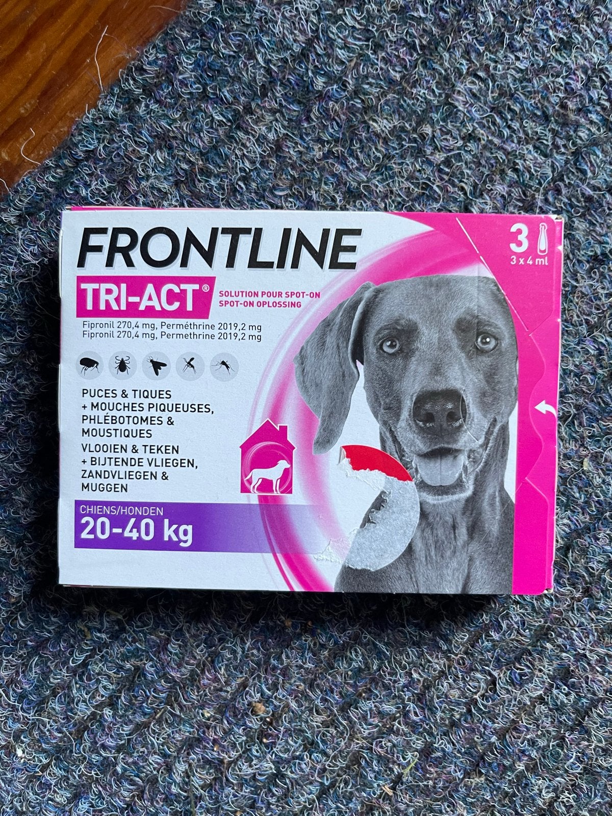 Frontline tri-act 20-40 kg hond, Dieren en Toebehoren, Overige merken, Ophalen of Verzenden, Nieuw, Overige typen
