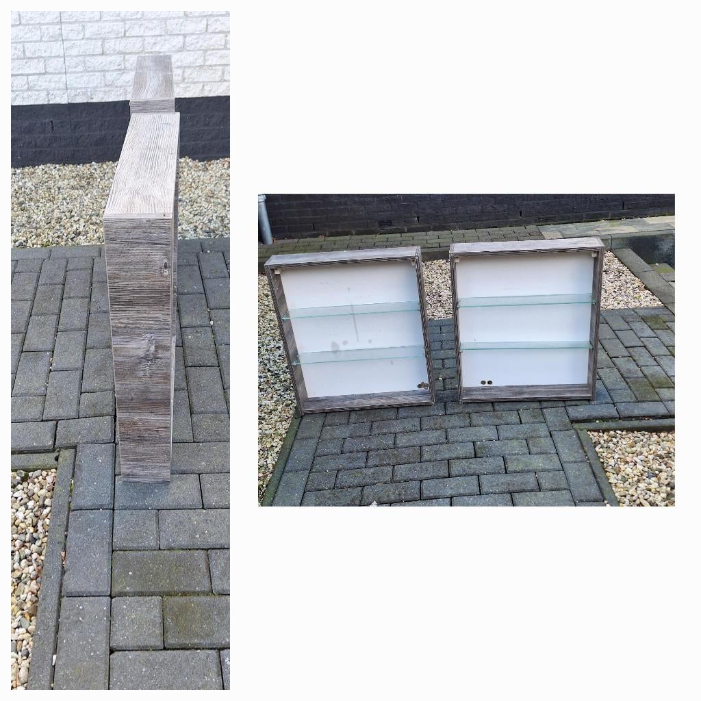 2 badkamerkasten hang zonder deurtjes, Ophalen, Gebruikt, Overige typen, 50 tot 100 cm