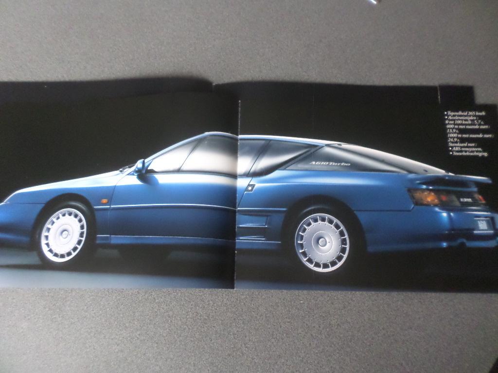 Renault Alpine A610 Brochure in map, Ophalen of Verzenden, Zo goed als nieuw, Renault