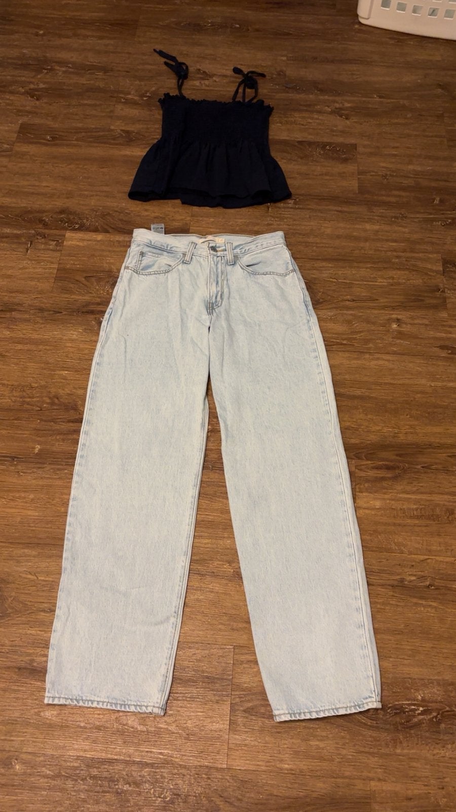 Levi’s broek, Kleding | Dames, Broeken en Pantalons, Verzenden, Zo goed als nieuw, Blauw, Lang