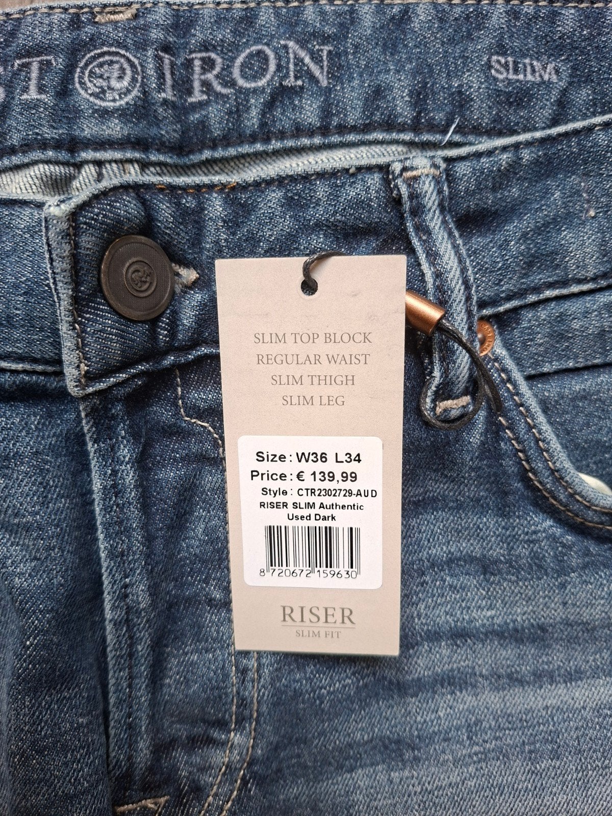 CAST IRON Riser slimfit jeans W36 L34 3 voor €149,95, W36 - W38 (confectie 52/54), Blauw, Nieuw, Ophalen of Verzenden