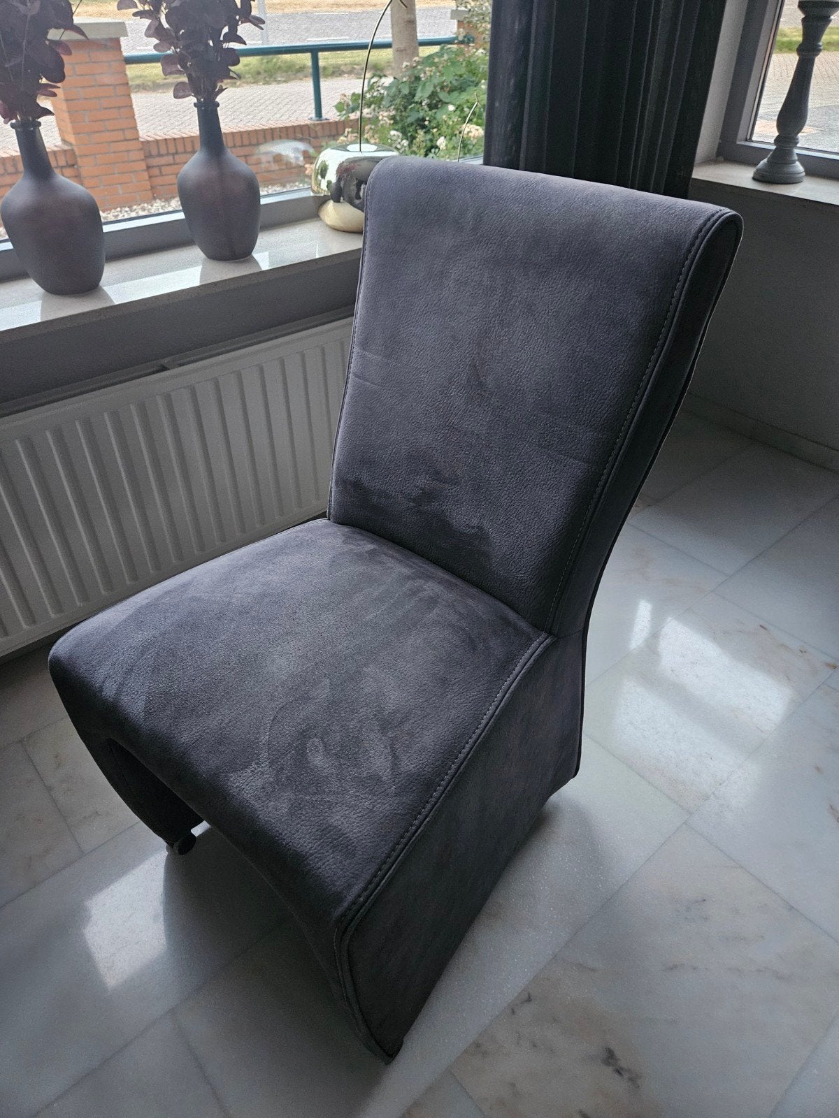 8 Microleder eetkamerstoelen - Zo goed als nieuw, Ophalen, Zo goed als nieuw, Vijf, Zes of meer stoelen, Stof