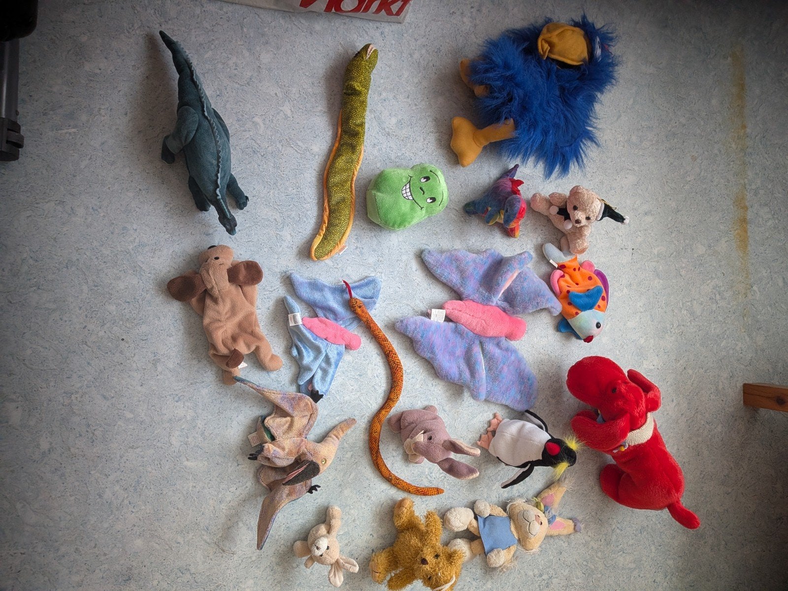 Grote verzameling knuffels, diverse beany babys van merk Tay, Gebruikt, Overige merken, Blauw, Ophalen of Verzenden