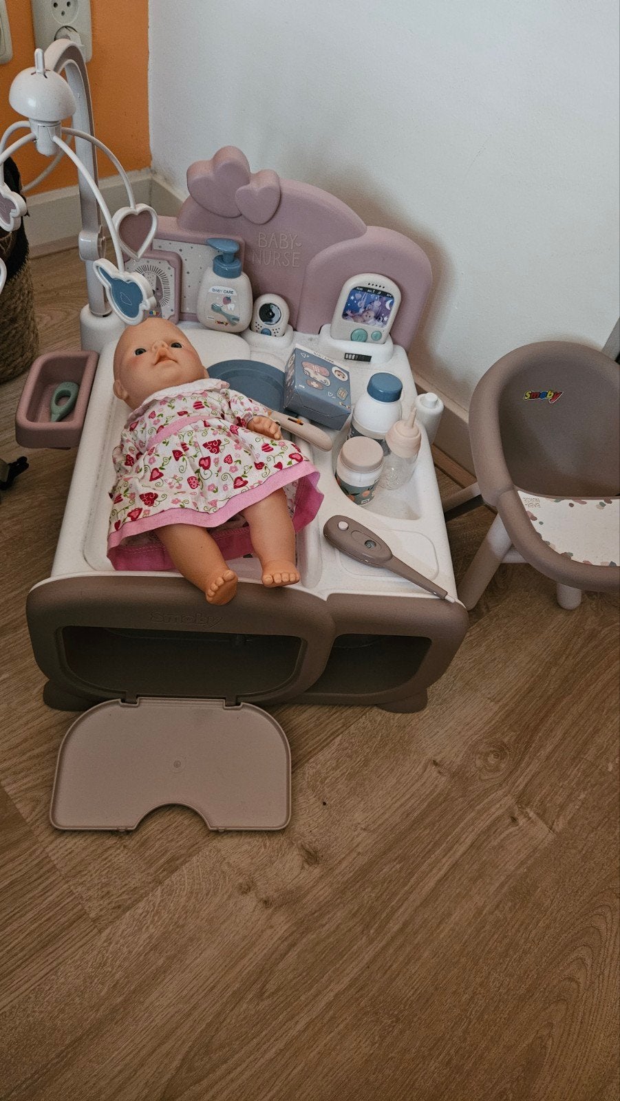 Smoby Baby Nurse speelset met pop en accessoires, Ophalen of Verzenden, Zo goed als nieuw, Babypop