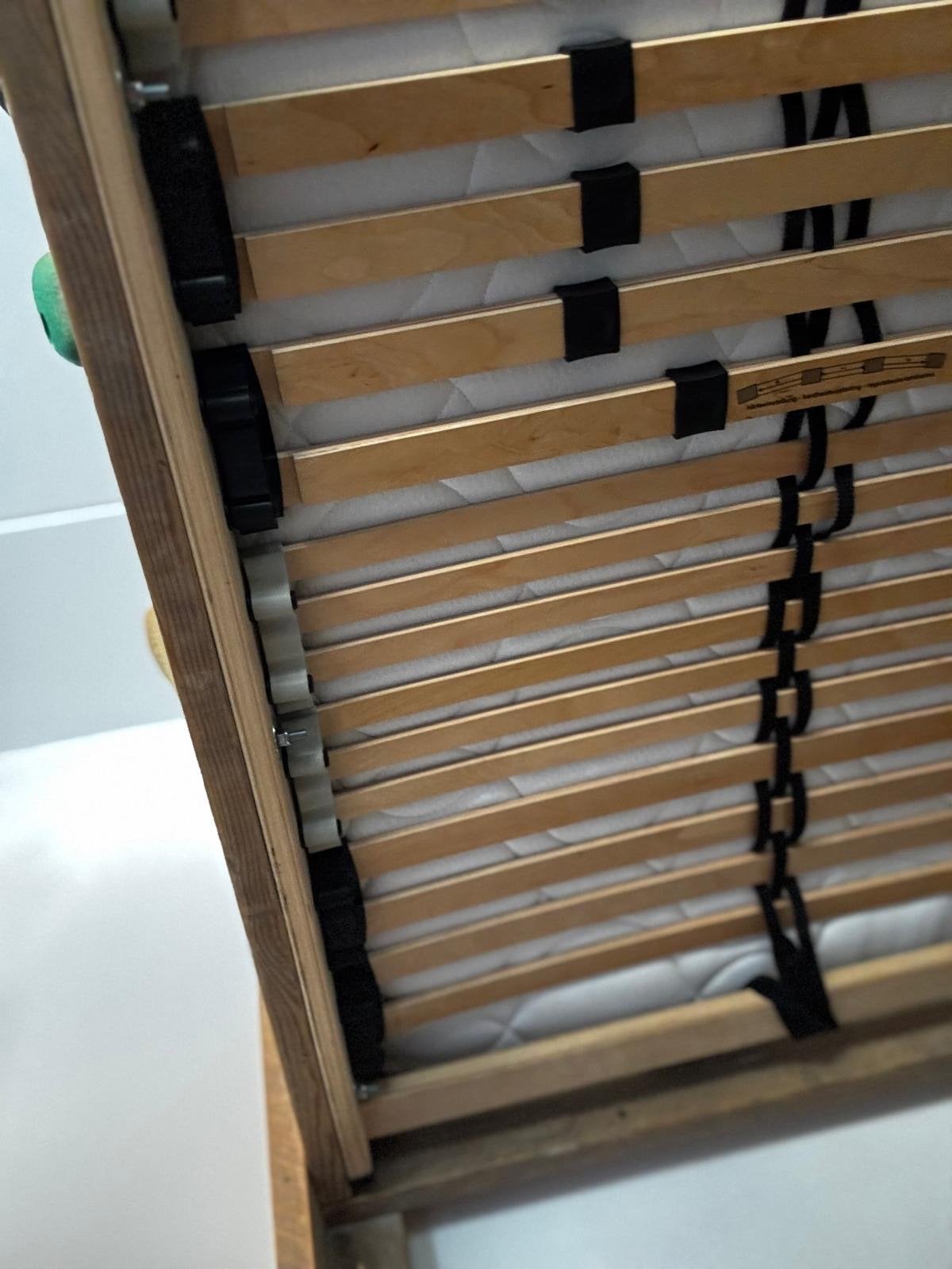 Steigerhouten Hoogslaper met Bureau en Klimwand, Ophalen, Hoogslaper, Eenpersoons, 160 tot 180 cm