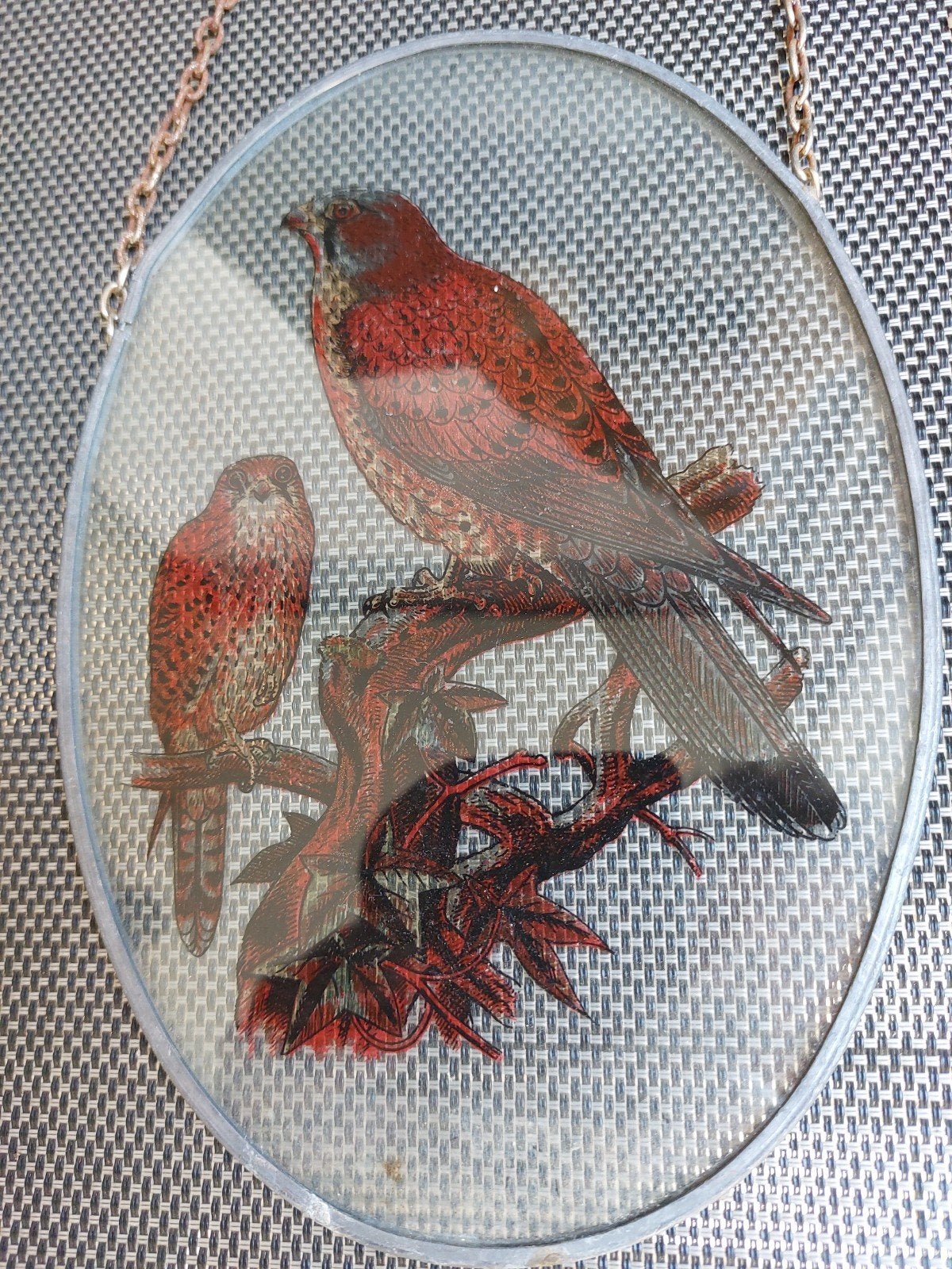 Glas in lood 2 vogels, Ophalen of Verzenden