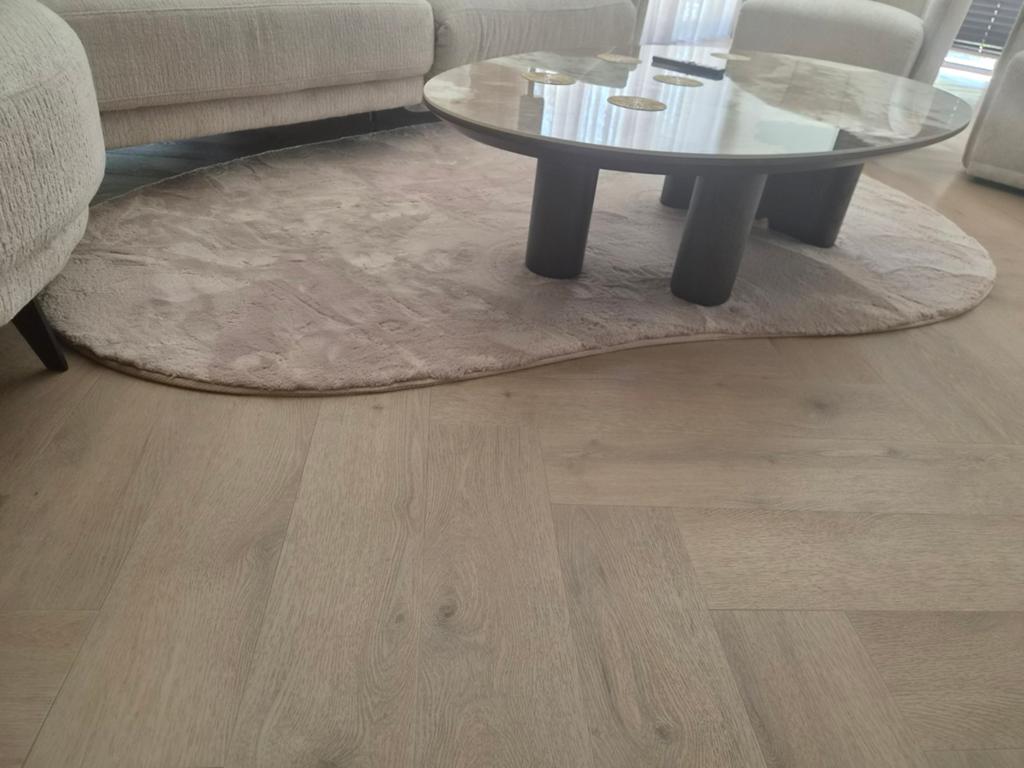 Vloerkleed Sicilië Flow beige 160x230 cm - Zo goed als nieuw, Ophalen, Beige, 150 tot 200 cm, 200 cm of meer