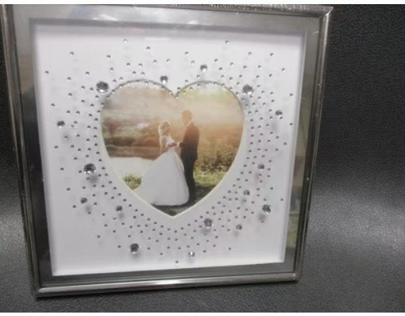 BRUIDS FOTOLIJST NIEUW met Hartjes en Pareltjes, Verzenden, Nieuw, Feestartikel, Geboorte of Huwelijk