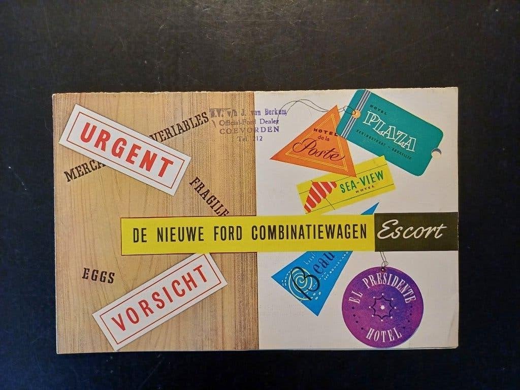 FORD ESCORT combinatiewagen brochure folder origineel NL, Ophalen of Verzenden, Gelezen, Ford
