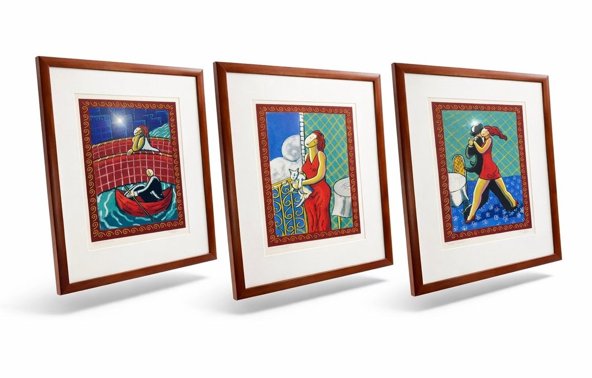Set van 3 zeefdrukken – Jacques Tange – 2 EA – €800, Antiek en Kunst, Kunst | Schilderijen | Klassiek, Ophalen