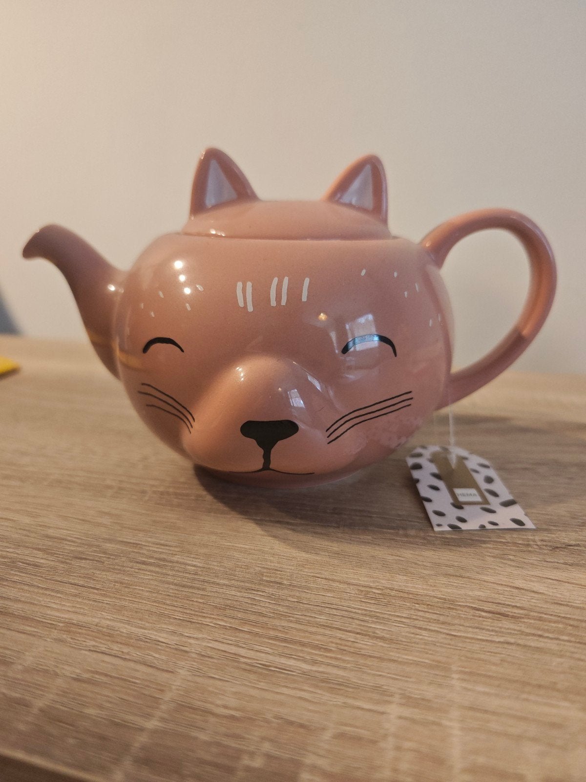 Schattige roze HEMA katten-theepot  (Zo goed als nieuw!), Antiek en Kunst, Ophalen
