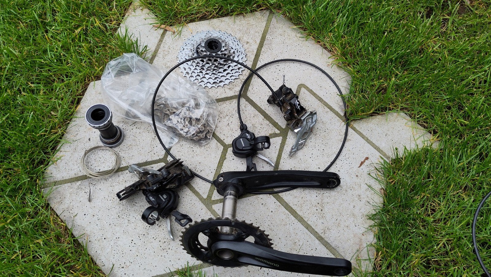 Shimano Deore XT 10 speed groepset (compleet), Fietsen en Brommers, Fietsonderdelen, Ophalen of Verzenden, Gebruikt, Gravelbike