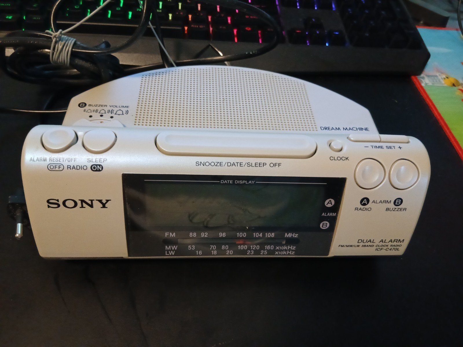 Sony Dream Machine ICF-C470L Wekker Radio, Ophalen of Verzenden, Gebruikt, Radio