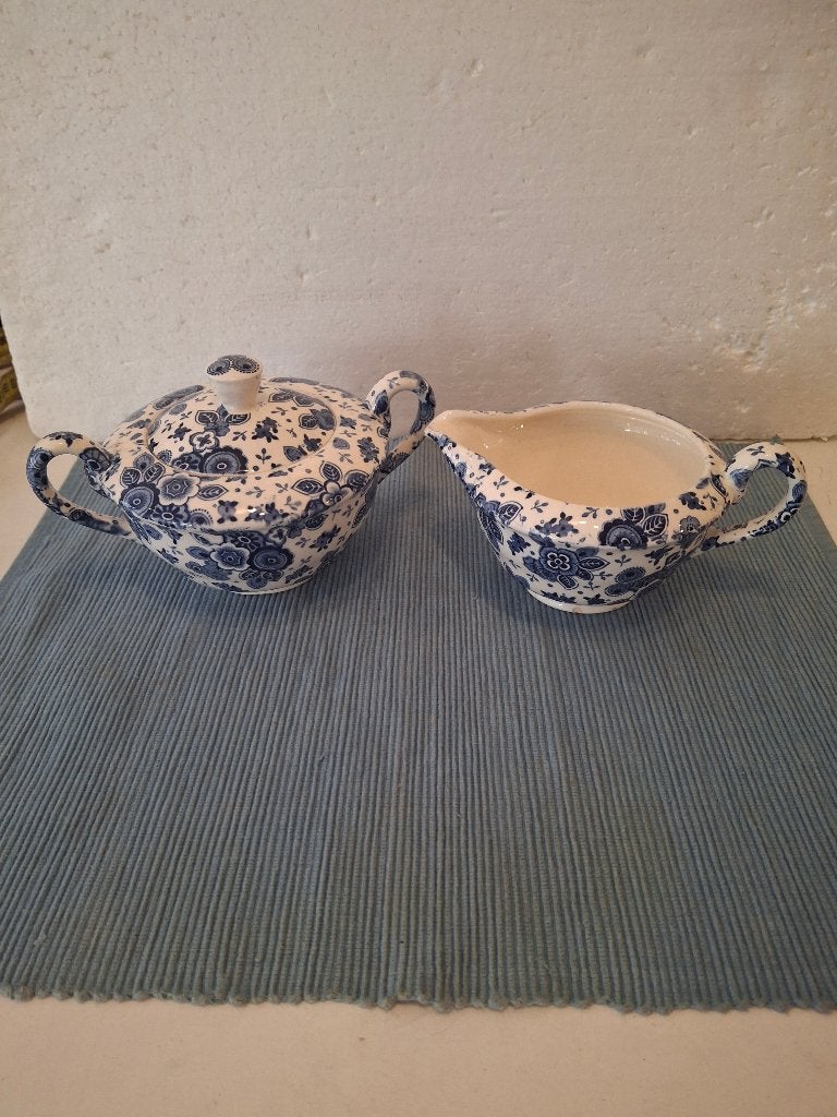 Socete Ceramique - Beatrix - mooie suikerpot & melkkannetje, Antiek en Kunst, Antiek | Servies los, Ophalen of Verzenden