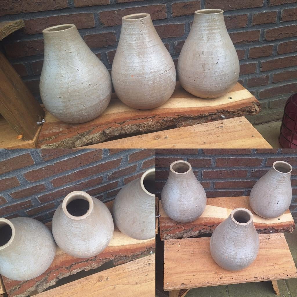 3 Unieke en sfeervolle vazen. €40, Ophalen of Verzenden, Zo goed als nieuw, Overige kleuren, Aardewerk of Porselein