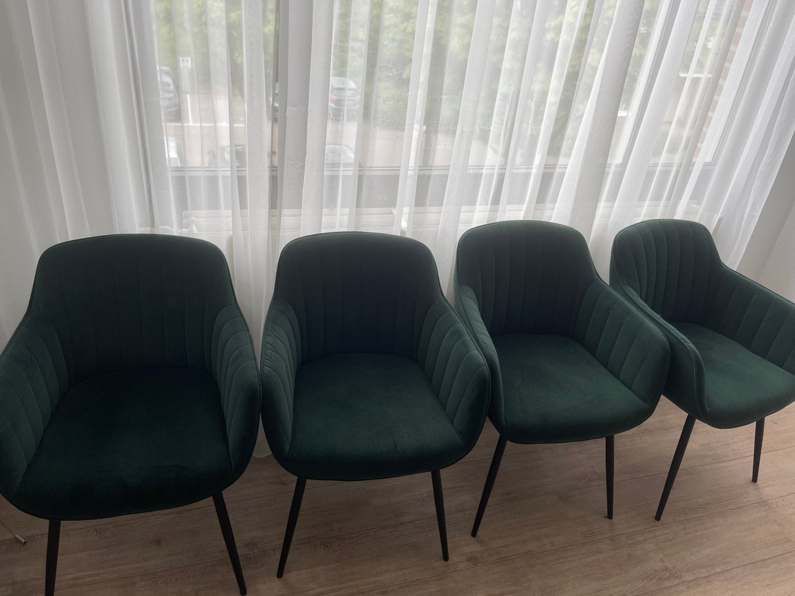Eetkamerstoelen donker groen, Ophalen, Zo goed als nieuw, Overige kleuren