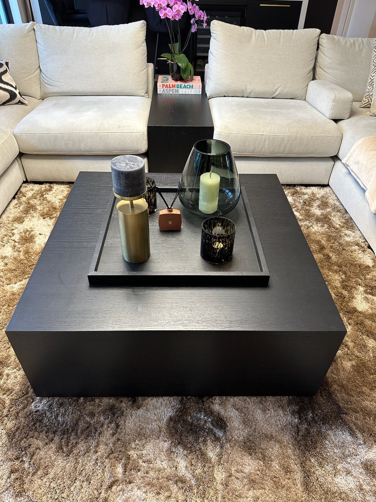 Nieuwe Vierkante Salontafel | Eiken fineer | 100x100 cm, Hotel Chic / Japandi Chic / modern, Nieuw, Ophalen of Verzenden, 5 – 50