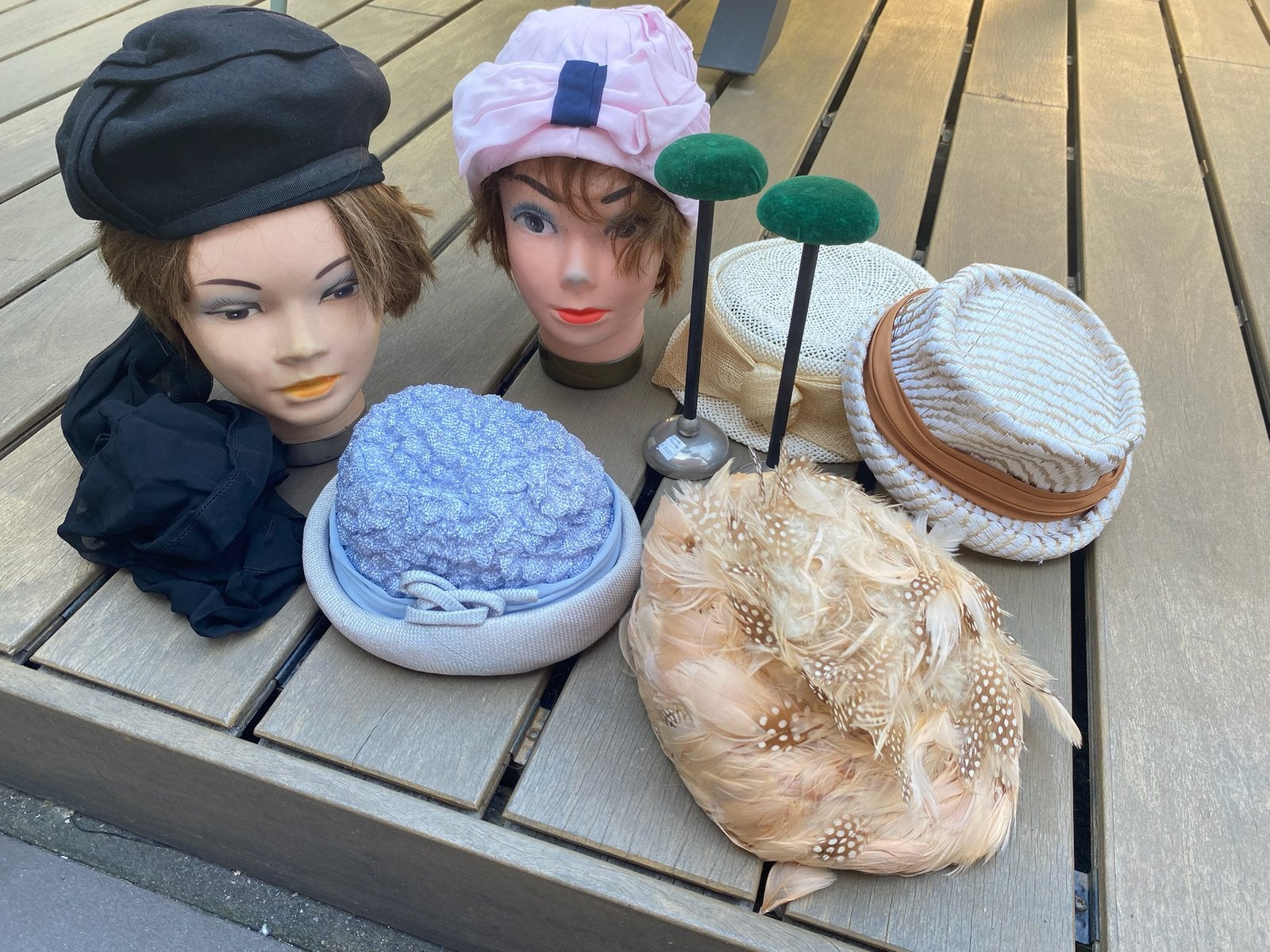Vintages hoedjes, Kleding | Dames, Hoeden en Petten, Ophalen of Verzenden, Gedragen, One size fits all